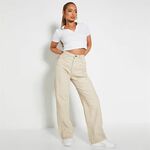 I Saw It First Contrast Seam Wide Leg Jeans