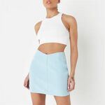 Missguided Petite V Front Tailored Mini Skirt