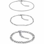 Calvin Klein Ladies Calvin Klein  stainless steel chain bracelet set