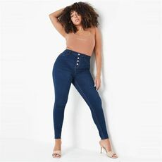 Missguided Plus Size Button Front Lawless Skinny Jeans