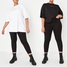 Missguided Plus Size Basic Jersey Leggings 2 Pack