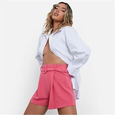I Saw It First Belted Tailored Shorts