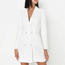 Missguided Boucle Double Breasted Blazer Dress