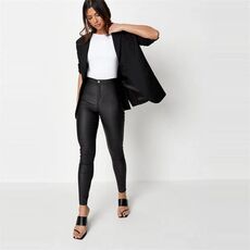 Missguided Tall Vice High Waisted Coated Skinny Jeans