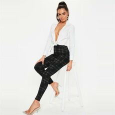 Missguided Vice Check Print Skinny Jeans