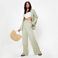I Saw It First Textured Wide Leg Trousers Co-Ord