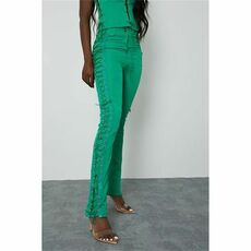 I Saw It First Full Lace-Up Woven Straight Leg Trousers