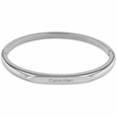 Calvin Klein Ladies Calvin Klein stainless steel faceted hinged bangle