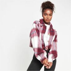 Missguided Check Crop Shacket