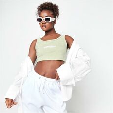 Missguided Tall Happiness Towelling Scoop Neck Crop Top