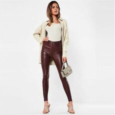 Missguided Tall Vice Coated Denim Skinny Jeans