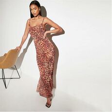 I Saw It First Chiffon Leopard Print Maxi Dress