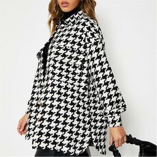I Saw It First Houndstooth Oversized Shacket