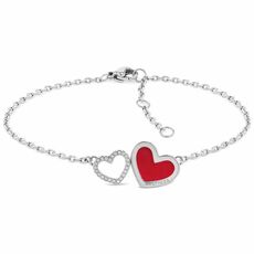 Tommy Hilfiger Tommy Hilfiger Women's Red Enamel Heart Bracelet