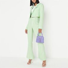 Missguided Petite Flared Tailored Trousers