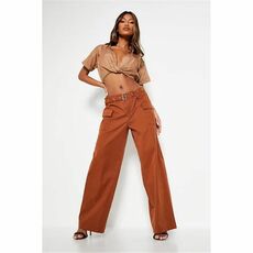 I Saw It First Wide Leg Cargo Trousers With Belt