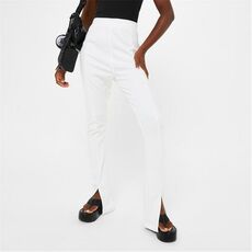 Missguided Tall Rib High Waisted Flared Trousers