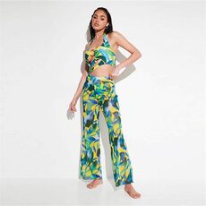 I Saw It First Printed Wide Leg Beach Trousers