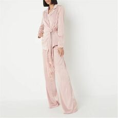 Missguided Satin Wide Leg Flared Trousers