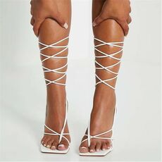 I Saw It First Strappy Lace Up Feature Heeled Sandal