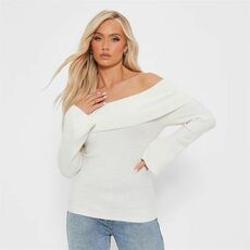 I Saw It First Recycled Knit Blend Off The Shoulder Bardot Jumper