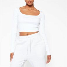 I Saw It First Square Neck Rib Crop Top