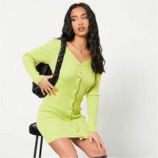 I Saw It First Petite Knitted Button Detail Mini Dress