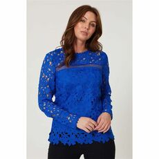 Studio Sleeve Occasion Colbalt Lace Top