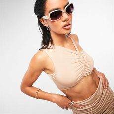 Missguided Co Ord Twist Strap Slinky Crop Top