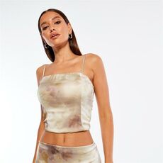 Missguided Co Ord Printed Corset Cami Top