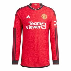 adidas Manchester United Long Sleeve Home Shirt 2023 2024 Adults