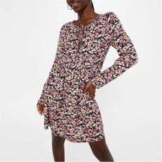 Missguided Floral Print Tie Ruched Mini Dress