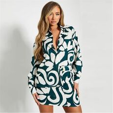I Saw It First Abstract Print Button Front Shirt Co Ord