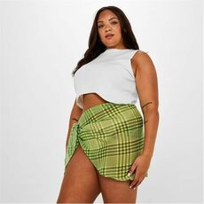 Missguided Plus Size Check Tie Sie Sarong