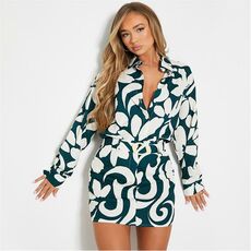 I Saw It First Abstract Print Belted Mini Skirt Co-Ord