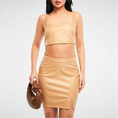 Missguided Petite Faux Leather Mini Skirt