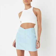 Missguided Petite V Front Tailored Mini Skirt