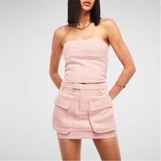 Missguided Co Ord Boucle Pocket Detail Mini Skirt