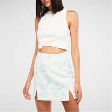 Missguided Petite Porcelain Print Tailored Double Split Mini Skirt