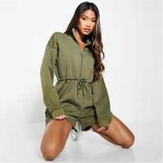 I Saw It First Toggle Waist Funnel Neck Brushback Playsuit