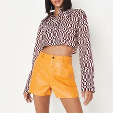 Missguided Faux Leather Shorts