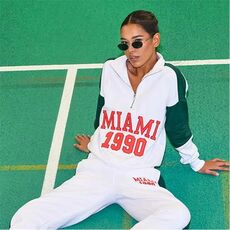 I Saw It First Miami Vintage Embroidered Heavyweight Fleeceback Joggers