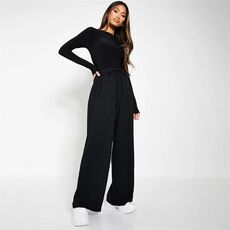 I Saw It First Petite Draw Cord Floaty Wide Leg Trousers