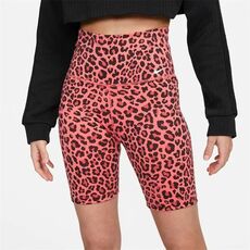 Nike One Women's High-Waisted 7 Leopard Print Biker Shorts
