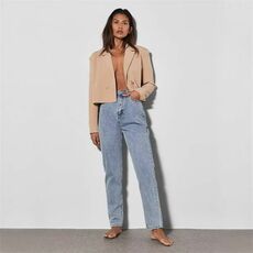 Missguided High Waisted Straight Leg Jeans