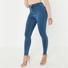 Missguided Recycled Petite Vice Slash Knee Skinny Jeans