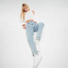 Missguided Premium Distressed Baggy Mom Jeans