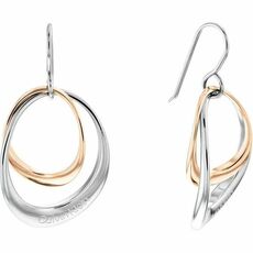 Calvin Klein Ladies Calvin Klein polished two tone stainless steel and rose gold ring earrings