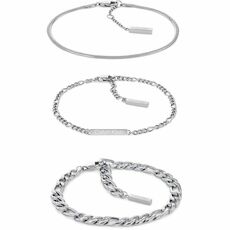 Calvin Klein Ladies Calvin Klein  stainless steel chain bracelet set