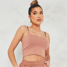 I Saw It First Cotton Double Layer Strappy Crop Top